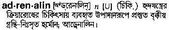 Adrenalin meaning in bengali