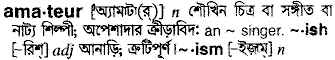 Amateur meaning in bengali