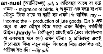 Annual meaning in bengali