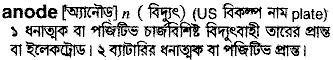 Anode meaning in bengali