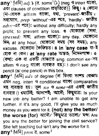 Any meaning in bengali