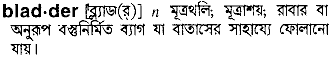 Bladder meaning in bengali