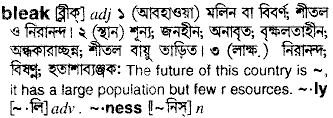 Bleak meaning in bengali