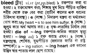 Bleed meaning in bengali