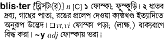 Blister meaning in bengali