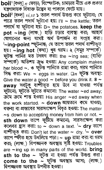 Boil meaning in bengali