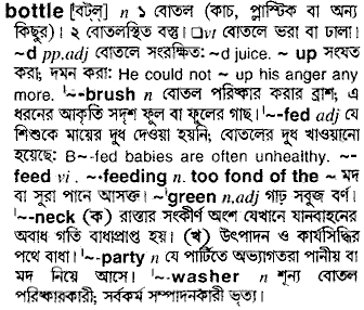 Bottle meaning in bengali