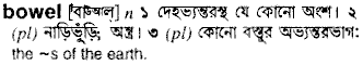 Bowel meaning in bengali