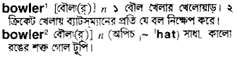 Bowler meaning in bengali