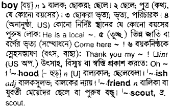 Boy meaning in bengali