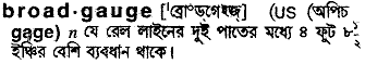 broadgauge 
 meaning in bengali