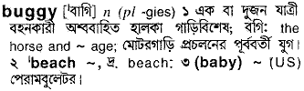 Buggy meaning in bengali