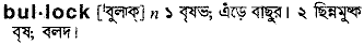 Bullock meaning in bengali