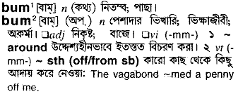 Bum meaning in bengali