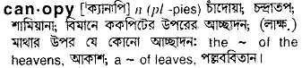 Canopy meaning in bengali