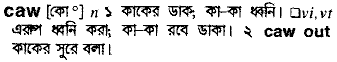 Caw meaning in bengali