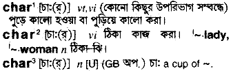 Char meaning in bengali