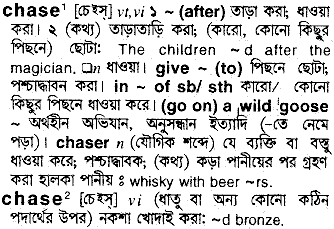 Chase meaning in bengali