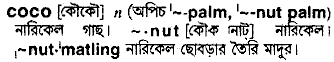 Coco meaning in bengali