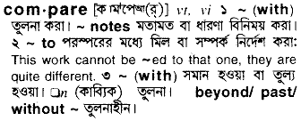 Compare meaning in bengali