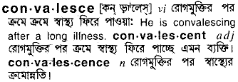 Convalesce meaning in bengali