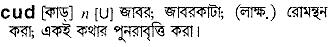 Cud meaning in bengali