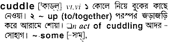 Cuddle meaning in bengali