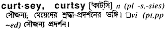 curtsy 
 meaning in bengali