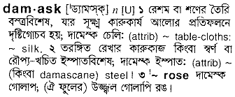 Damask meaning in bengali