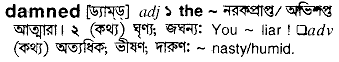 Damned meaning in bengali