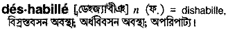 Deshabille meaning in bengali