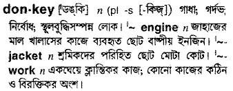 Donkey meaning in bengali