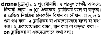 Drone meaning in bengali