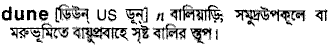 Dune meaning in bengali