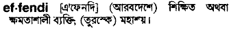 effendi 
 meaning in bengali