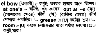 Elbow meaning in bengali