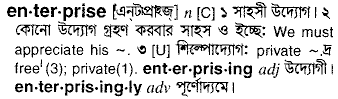 Enterprise meaning in bengali