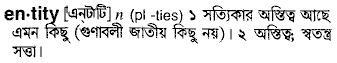 Entity meaning in bengali