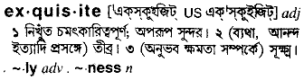 Exquisite meaning in bengali