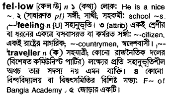 Fellow meaning in bengali