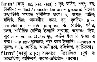 Firm meaning in bengali