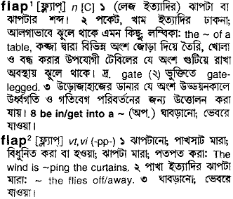 Flap meaning in bengali