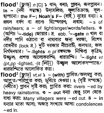 Flood meaning in bengali