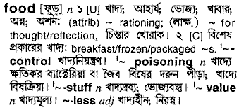 Food meaning in bengali