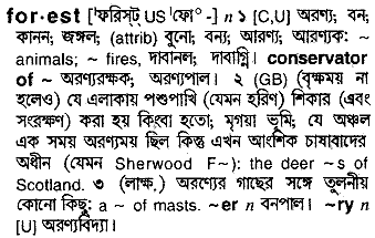 Forest meaning in bengali