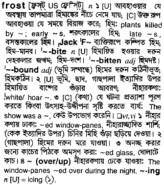 Frost meaning in bengali