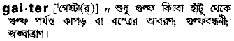 Gaiter meaning in bengali