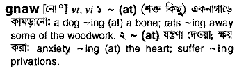 Gnaw meaning in bengali