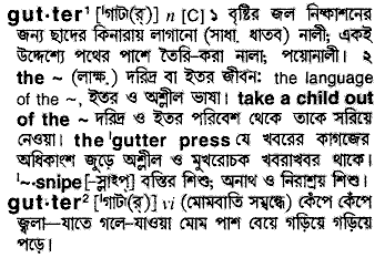 Gutter meaning in bengali