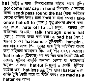 Hat meaning in bengali